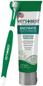 Vet’s Best Dog Toothbrush and Enzymatic Toothpaste Set 