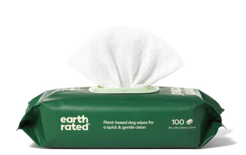 Product image of Earth Rated Dog Wipes 100 pack.